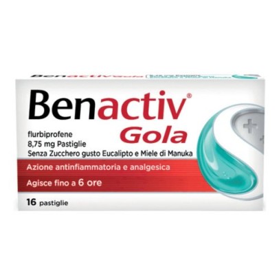 BENACTIV GOLA*16 pastiglie 8,75 mg senza zucchero miele di manuka e eucalipto BENACTIV GOLA*16 pastiglie 8,75 mg senza zucchero miele di manuka e eucalipto