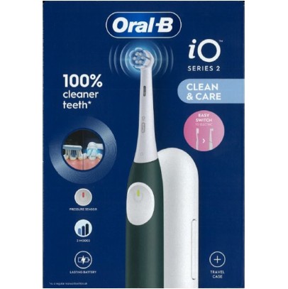ORALB POWER SPAZZOLINO ELETTRICO IO2 SERIES FOREST GREEN + TRAVEL CASE ORALB POWER SPAZZOLINO ELETTRICO IO2 SERIES FOREST GREEN + TRAVEL CASE