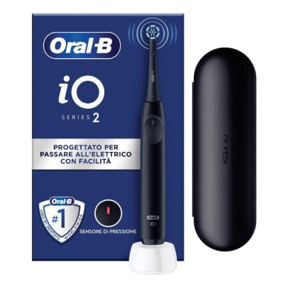 ORALB POWER SPAZZOLINO ELETTRICO IO2 SERIES NIGHT BLACK + TRAVEL CASE ORALB POWER SPAZZOLINO ELETTRICO IO2 SERIES NIGHT BLACK + TRAVEL CASE