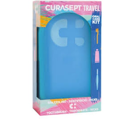 CURASEPT TRAVEL BLU 1 SPAZZOLINO + 1 DENTIFRICIO 20 ML + 3 PICKS CURASEPT TRAVEL BLU 1 SPAZZOLINO + 1 DENTIFRICIO 20 ML + 3 PICKS