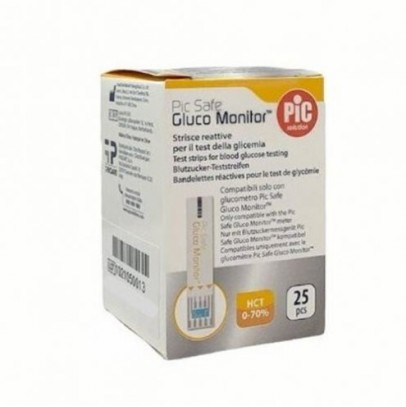 STRISCE MISURAZIONE GLICEMIA PIC GLUCO MONITOR 25 PEZZI