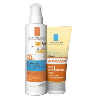 ANTHELIOS SPRAY UVMUNE BAMBINO 50+ 200 ML + LIPIKAR OLIO DETERGENTE AP+ 100 ML IN OMAGGIO