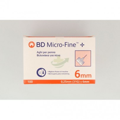 AGO PER PENNA DA INSULINA BD MICROFINE GAUGE 31 6MM 100 PEZZI