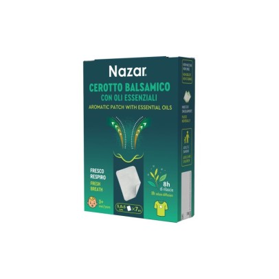 NAZAR CEROTTO BALSAMICO ADESIVO CON OLI ESSENZIALI 5,8X5 CM7 PEZZI