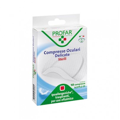 COMPRESSE OCULARI CON GARZA ANTIADERENTE 9,5X6,5 CM 10 PEZZIPROFAR