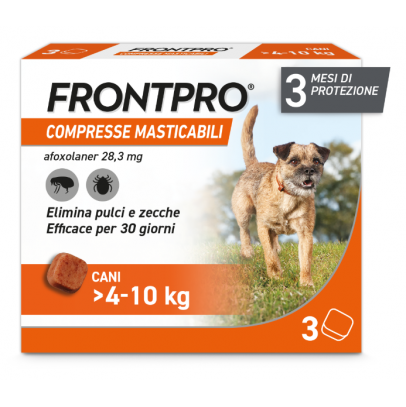 FRONTPRO*3 cpr mast 28,3 mg per cani da 4 a 10 kg