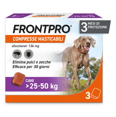 FRONTPRO*3 cpr mast 136 mg per cani da 25 a 50 kg
