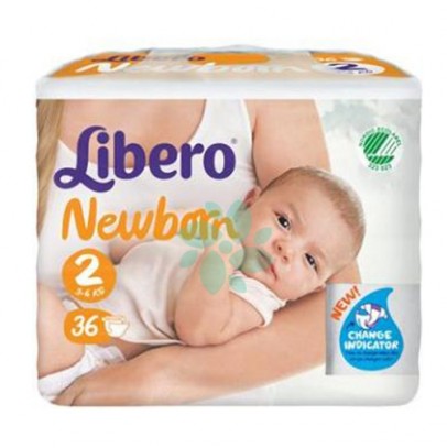 LIBERO NEWBORN PANNOLINO PER BAMBINO TAGLIA 2 3-6 34 PEZZI