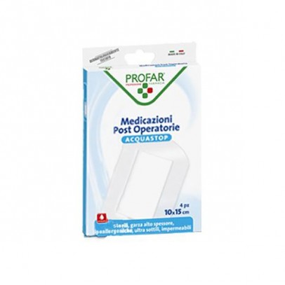 MEDICAZIONE POST OPERATORIA STERILE GARZA ANTIADERENTE 10X15CM 4 PEZZI PROFAR