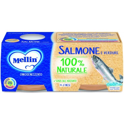 MELLIN OMOGENEIZZATO DI SALMONE E VERDURE 4 X 80 G