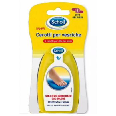 CEROTTO SCHOLL VESCICHE MISURE MISTE 2 GRANDI + 2 DITA PIEDI+ 2 PICCOLO 6 PEZZI