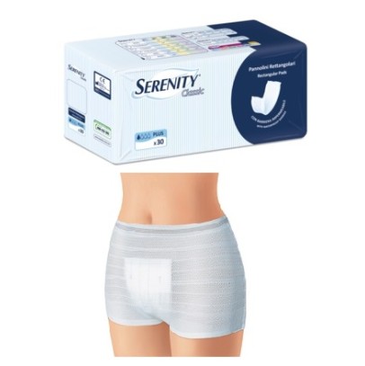 PANNOLONE PER INCONTINENZA FORMATO RETTANGOLARE CON BARRIERASERENITY 30 PEZZI PANNOLONE PER INCONTINENZA FORMATO RETTANGOLARE CON BARRIERASERENITY 30 PEZZI