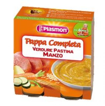 PLASMON OMOGENEIZZATO PAPPE MANZO VERDURA PASTINA 190 G X 2PEZZI