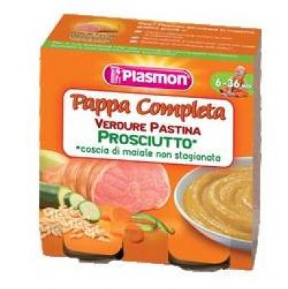 PLASMON OMOGENEIZZATO PAPPE PROSCIUTTO VERDURA PASTINA 190 GX 2 PEZZI