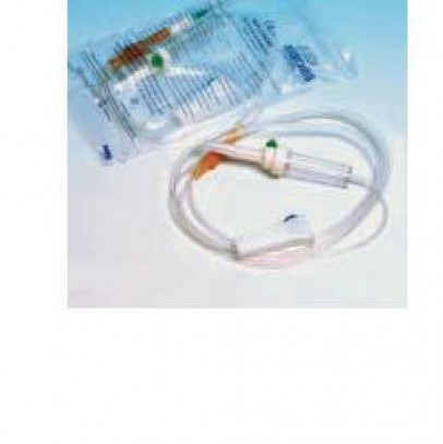 SET STERILE PER INFUSIONE IN MATERIALE ANALLERGICO CON PARA,AGO VENA E ROLLER. CONFEZIONE SINGOLA