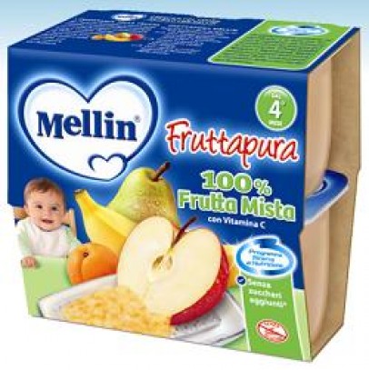 MELLIN FRUTTA PURA FRUTTA MISTA 100 G 4 PEZZI