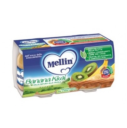 MELLIN OMOGENEIZZATO BANANA KIWI 100 G 2 PEZZI