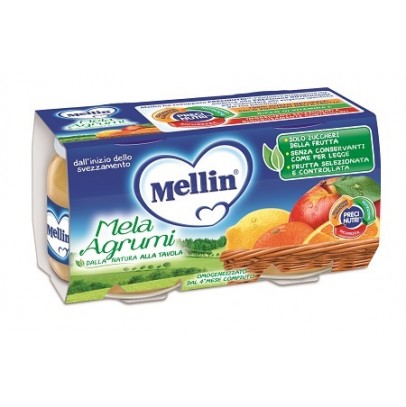 MELLIN OMOGENEIZZATO MELA AGRUMI 100 G 2 PEZZI