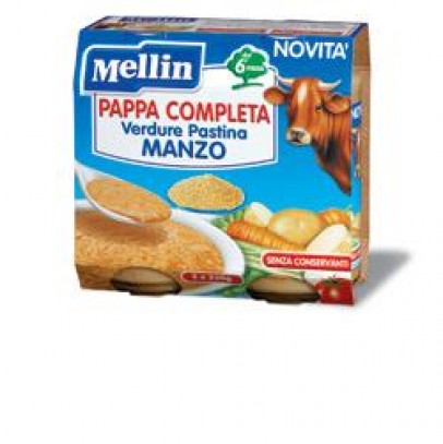 MELLIN PAPPA COMPLETA MANZO 250 G 2 PEZZI