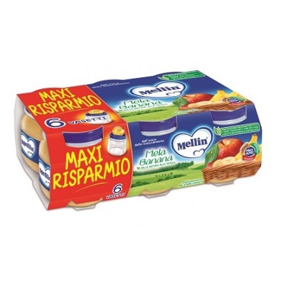 MELLIN OMOGENEIZZATO MELA BANANA 100 G 6 PEZZI