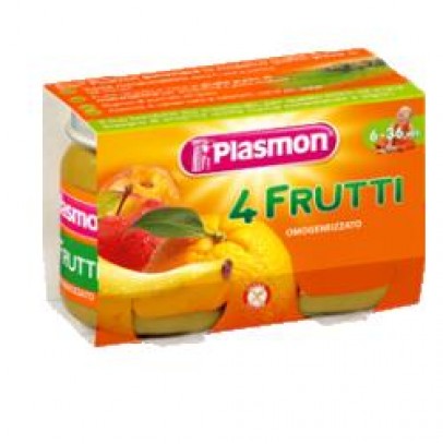 PLASMON OMOGENEIZZATO 4 FRUTTI 6 X 104 G