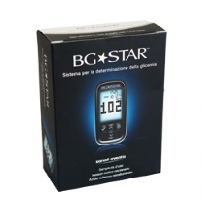 KIT BGSTAR CON 1 GLUCOMETRO 1 DISPOSITIVO PUNGIDITO 25 STRISCE REATTIVE E 25 LANCETTE PUNGIDITO