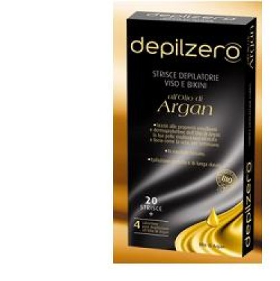 DEPILZERO ARGAN STRISCE DEPILATORIE VISO E BIKINI 20 PEZZI