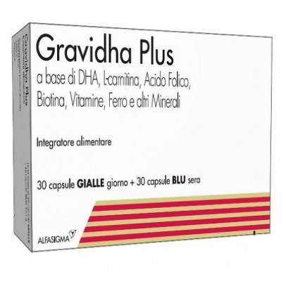 GRAVIDHA PLUS 30 CAPSULE GIALLE GIORNO + 30 CAPSULE BLU SERA