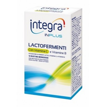 INTEGRA INPLUS LACTOFERMENTI CON VITAMINA C E VITAMINA B 10BUSTINE MONODOSE DA 2,5 G