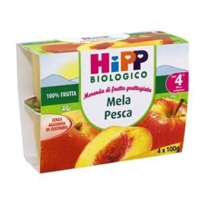 HIPP GRATTUGIA MELA PESCA 4X100G