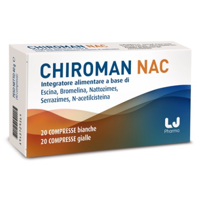 CHIROMAN NAC 20 COMPRESSE BIANCHE + 20 COMPRESSE GIALLE CHIROMAN NAC 20 COMPRESSE BIANCHE + 20 COMPRESSE GIALLE