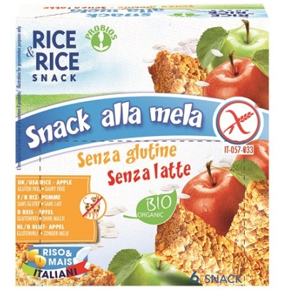 RICE&RICE SNACK DI RISO ALLA MELA 6 X 21 G