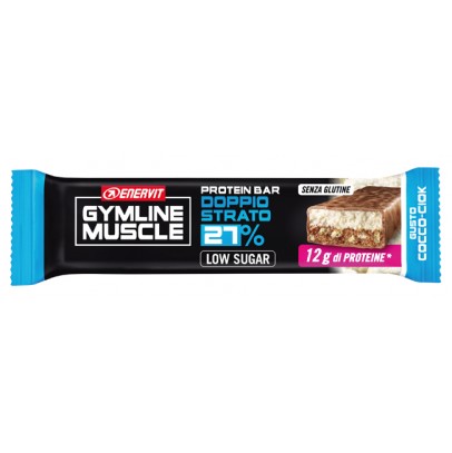 ENERVIT GYMLINE MUSCLE PROTEIN BAR 27% DOPPIO STRATO COCCO-CIOK 1 PEZZO