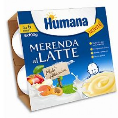 HUMANA MERENDA MELA ALBICOCCA 4 X 100 G