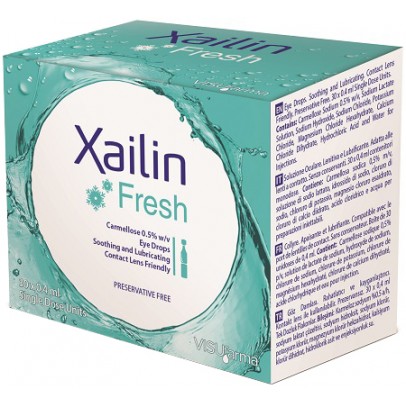 XAILIN FRESH GOCCE OCULARI CARBOSSIMETILCELLULOSA 0,5% 30 FLACONCINI MONODOSE 0,4 ML