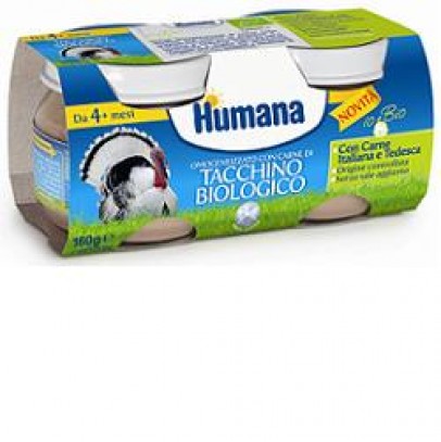 HUMANA OMOGENEIZZATO TACCHINO BIO 2 VASETTI 80 G