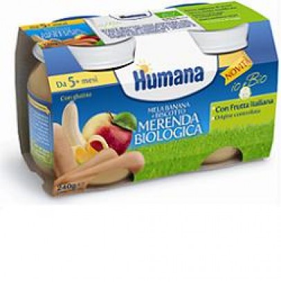 HUMANA MERENDA MELA/BANANA/BISCOTTO BIO 240 G