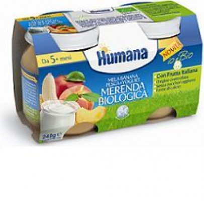 HUMANA MERENDA MELA/BANANA/YOGURT/PESCA BIO 240 G