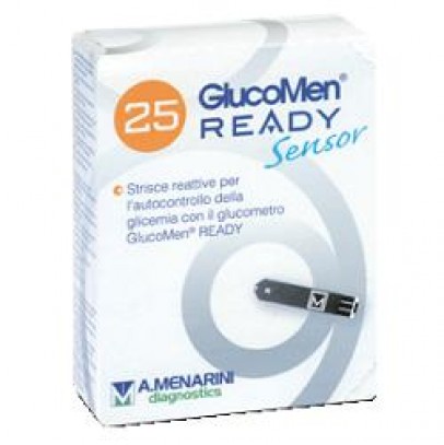 STRISCE MISURAZIONE GLICEMIA GLUCOMEN READY SENSOR 25 PEZZI