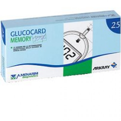 STRISCE MISURAZIONE GLICEMIA PER GLUCOCARD MEMORY 2 E MEMORYPC 25 PEZZI