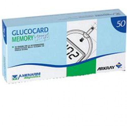 STRISCE MISURAZIONE GLICEMIA PER GLUCOCARD MEMORY 2 E MEMORYPC 50 PEZZI