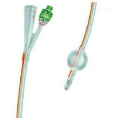 CATETERE FOLEY IN SILICONE TRASPARENTE A 2 VIE CON PALLONCINO 5-10ML DIAMETRO CH14 4,66MM LUNGHEZZA 40CM