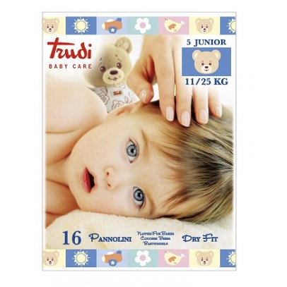 TRUDI BABY CARE PANNOLINO DRY FIT JUNIOR 11/25 KG 16 PEZZI