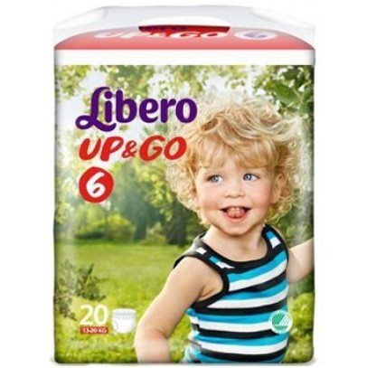 LIBERO UP&GO PANNOLINO PER BAMBINO TAGLIA 6 4X20 PEZZI