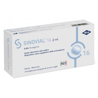 SIRINGA INTRA-ARTICOLARE SINOVIAL ACIDO IALURONICO 0,8% 2 ML3 PEZZI