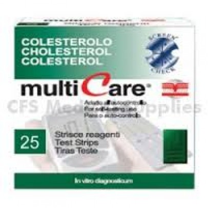 TEST COLESTEROLEMIA MULTICARE COLESTEROLO IN STRISCE CHIP 25PEZZI