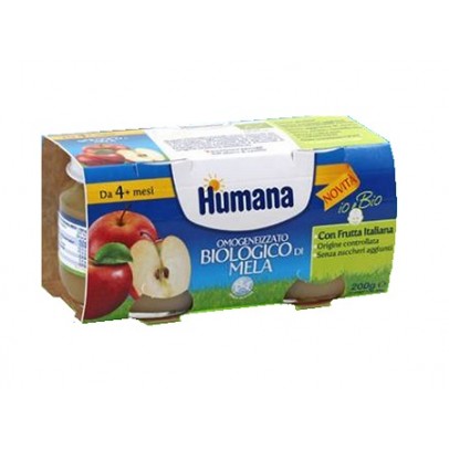 HUMANA OMOGENEIZZATO MELA BIO 2 VASETTI 100G