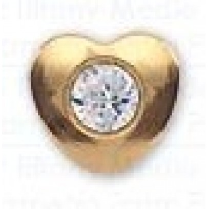 INVERNESS ORECCHINI CUORE CRYSTAL PLACCATI ORO R25C1