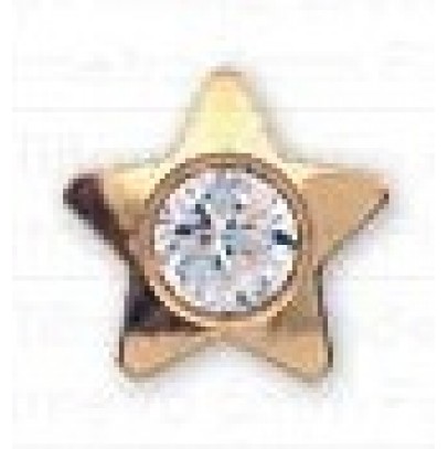 INVERNESS ORECCHINI STELLA CRYSTAL PLACCATI ORO R24C1