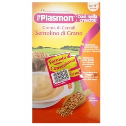 PLASMON CEREALI SEMOLINO DI GRANO 2 X 230 G